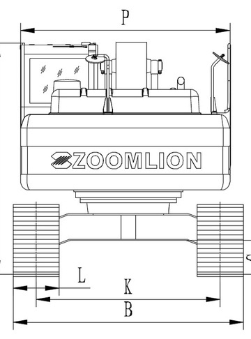 Гусеничные экскаваторы ZOOMLION ZE245E - диаграмма рабочей зоны