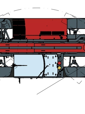 Телескопический погрузчик MAGNI TH 7.10 P - диаграмма рабочей зоны
