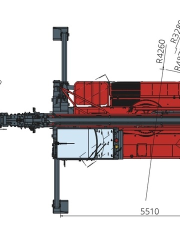 Телескопический погрузчик MAGNI RTH 8.27 - диаграмма рабочей зоны