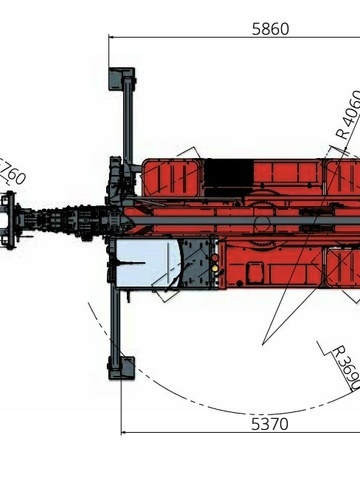 Телескопический погрузчик MAGNI RTH 8.39 - диаграмма рабочей зоны