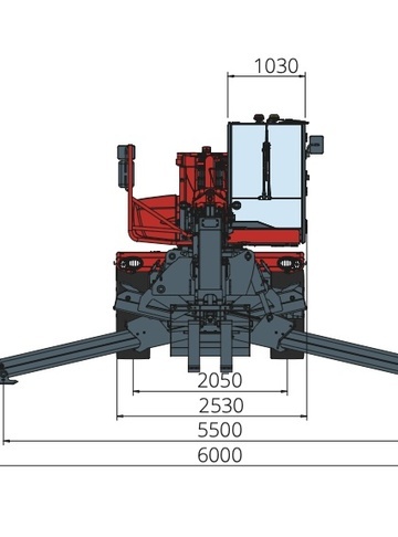 Телескопический погрузчик MAGNI RTH 8.27 - диаграмма рабочей зоны