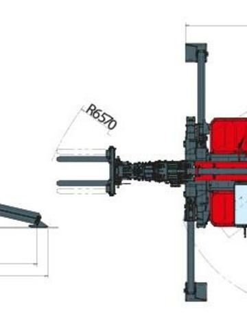 Телескопический погрузчик MAGNI RTH 6.30 - диаграмма рабочей зоны