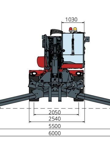 Телескопический погрузчик MAGNI RTH 8.35 - диаграмма рабочей зоны