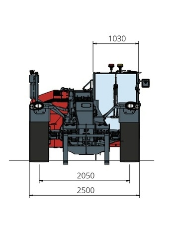 Телескопический погрузчик MAGNI TH 5.8 P - диаграмма рабочей зоны