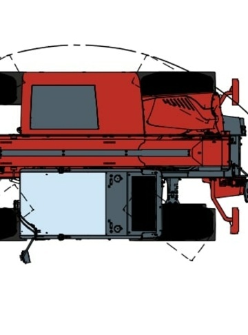 Телескопический погрузчик MAGNI THA 4,5.10 - диаграмма рабочей зоны