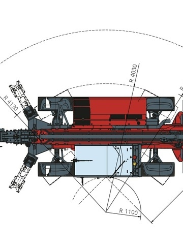 Телескопический погрузчик MAGNI TH 5,5.19 P - диаграмма рабочей зоны