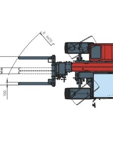 Телескопический погрузчик MAGNI TH 3,5.7 - диаграмма рабочей зоны