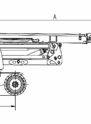 Коленчатый подъемник Sunward SWA22J-P - диаграмма рабочей зоны