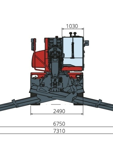 Телескопический погрузчик MAGNI RTH 8.46 - диаграмма рабочей зоны