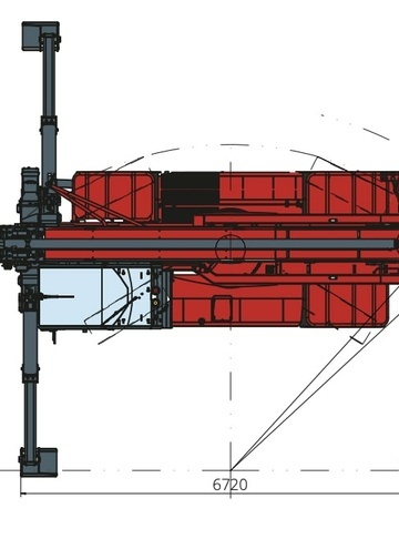 Телескопический погрузчик MAGNI RTH 8.46 - диаграмма рабочей зоны