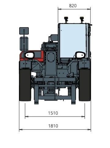 Телескопический погрузчик MAGNI TH 3.6 - диаграмма рабочей зоны