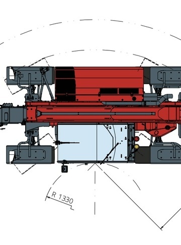 Телескопический погрузчик MAGNI TH 5.8 P - диаграмма рабочей зоны