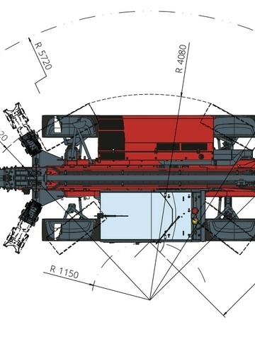 Телескопический погрузчик MAGNI TH 4,5.19 - диаграмма рабочей зоны