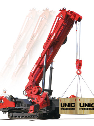 Мини-кран паук UNIC UR-W1006C - фото на объекте