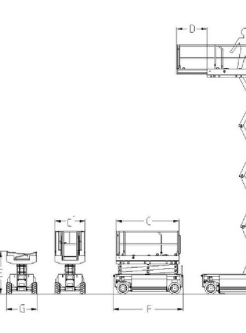 Пиканиска HAB S 175-12 E2WD - диаграмма рабочей зоны