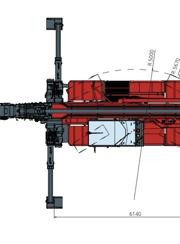 Телескопический погрузчик MAGNI RTH 10.37 - диаграмма рабочей зоны