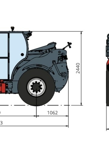 Телескопический погрузчик MAGNI THA 4,5.10 - диаграмма рабочей зоны