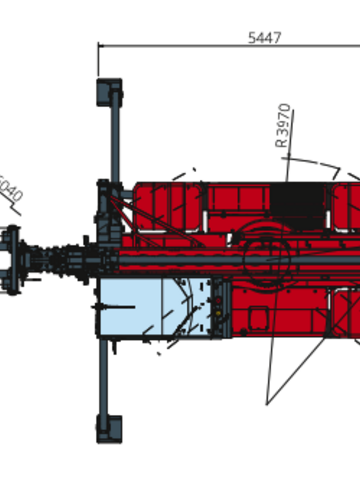 Телескопический погрузчик MAGNI RTH 6.22 - диаграмма рабочей зоны