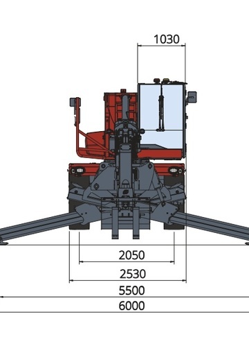 Телескопический погрузчик MAGNI RTH 6.31 - диаграмма рабочей зоны