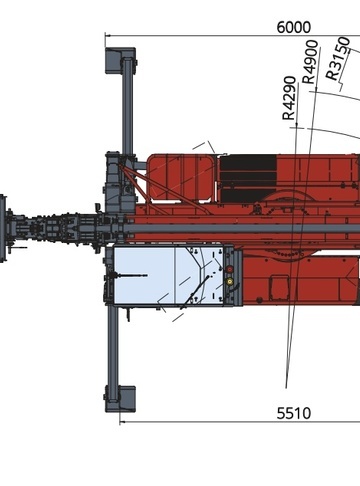Телескопический погрузчик MAGNI RTH 6.31 - диаграмма рабочей зоны